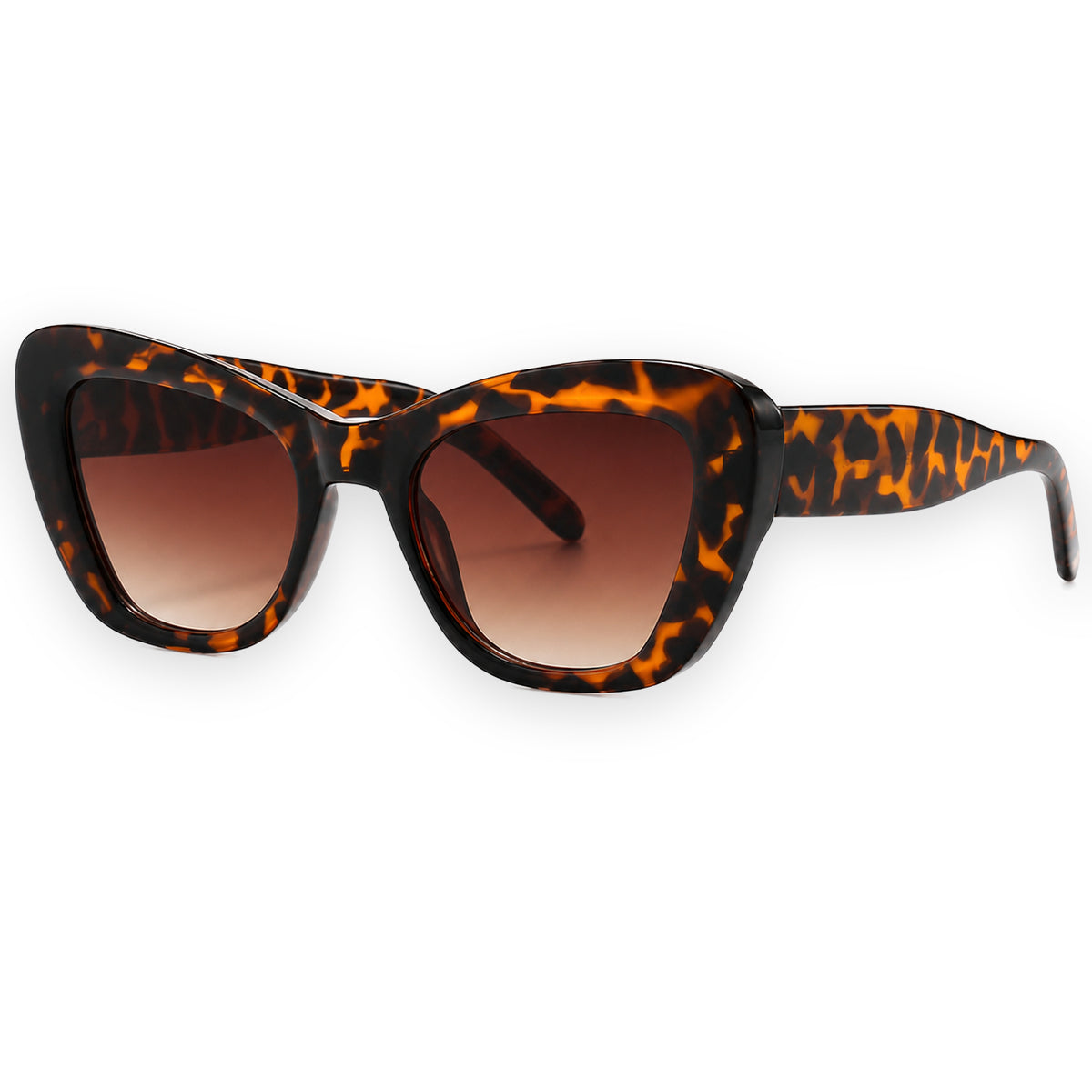 MCS Aria Cat-Eye — Tortoise Amber — three-quarter view