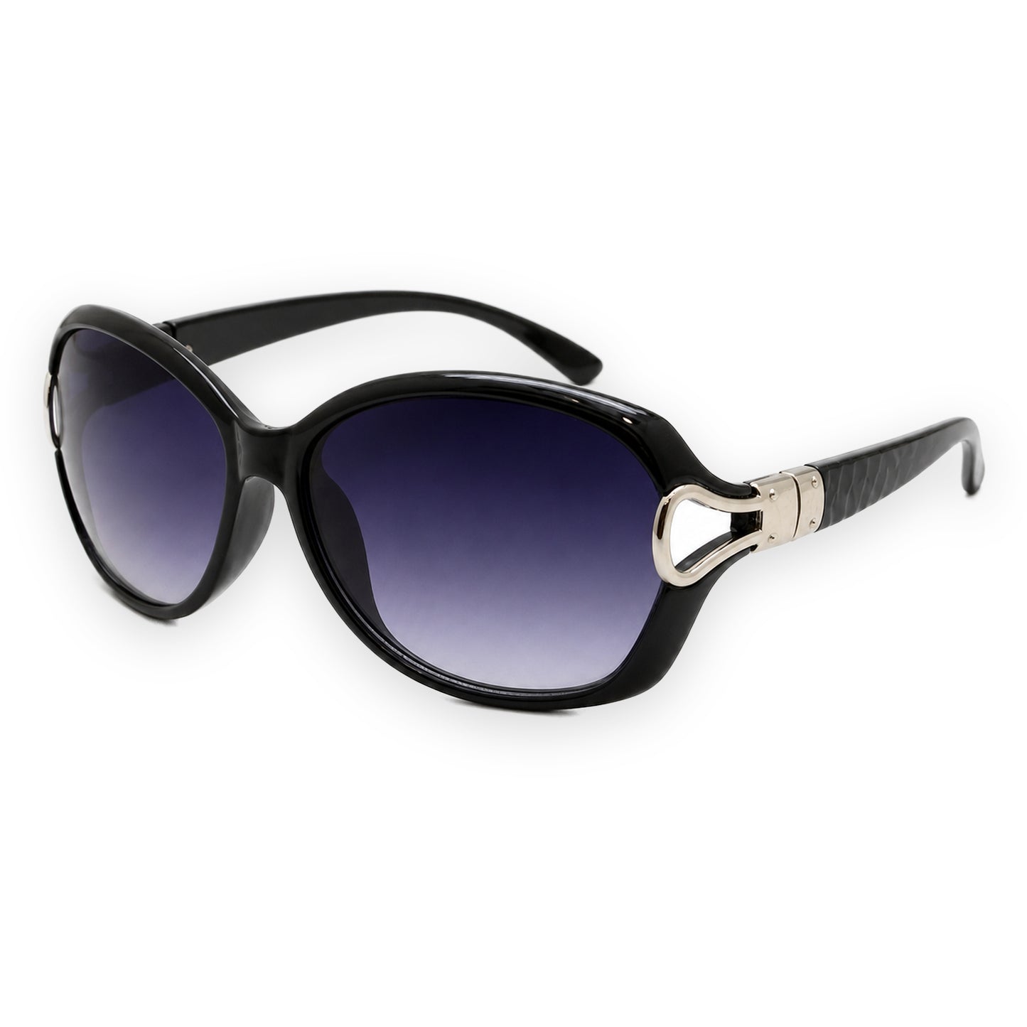 MCS Loop Butterfly — Black Silver — three-quarter view