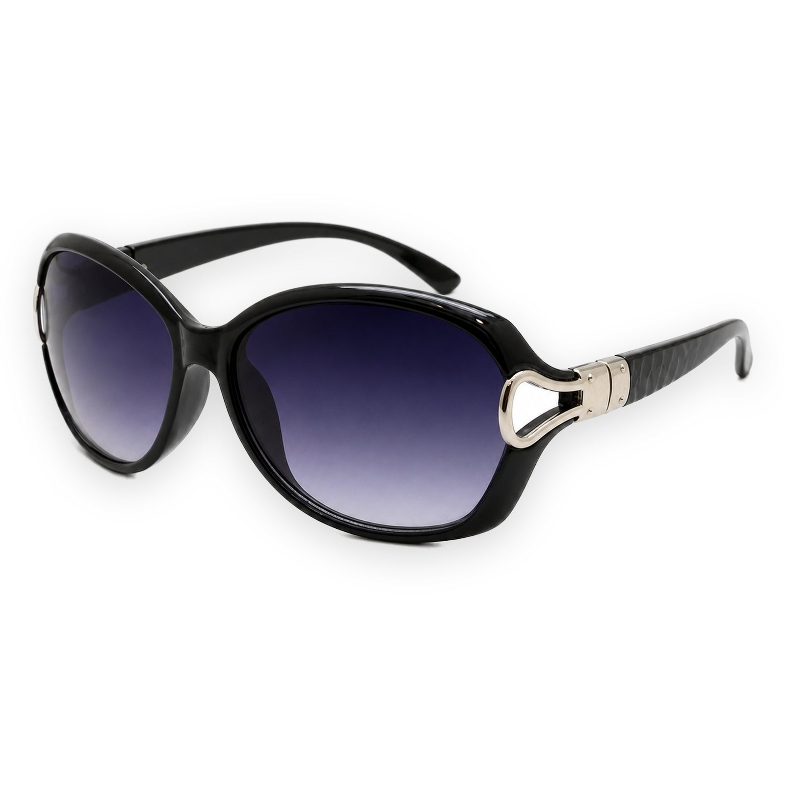 MCS Loop Butterfly — Black Silver — three-quarter view