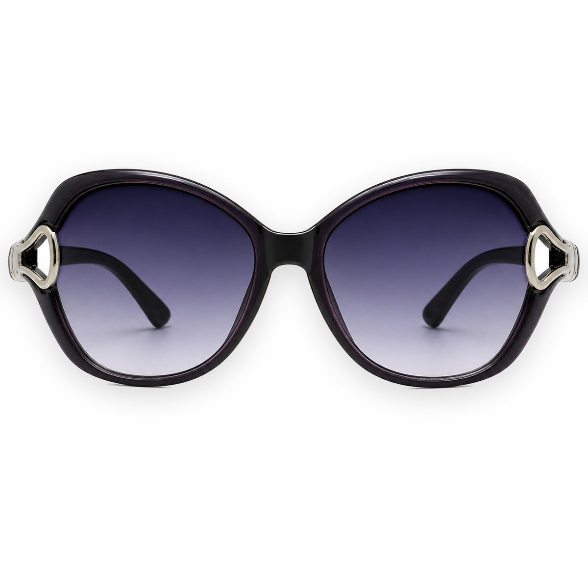 MCS Loop Butterfly — Deep Plum Silver — front view