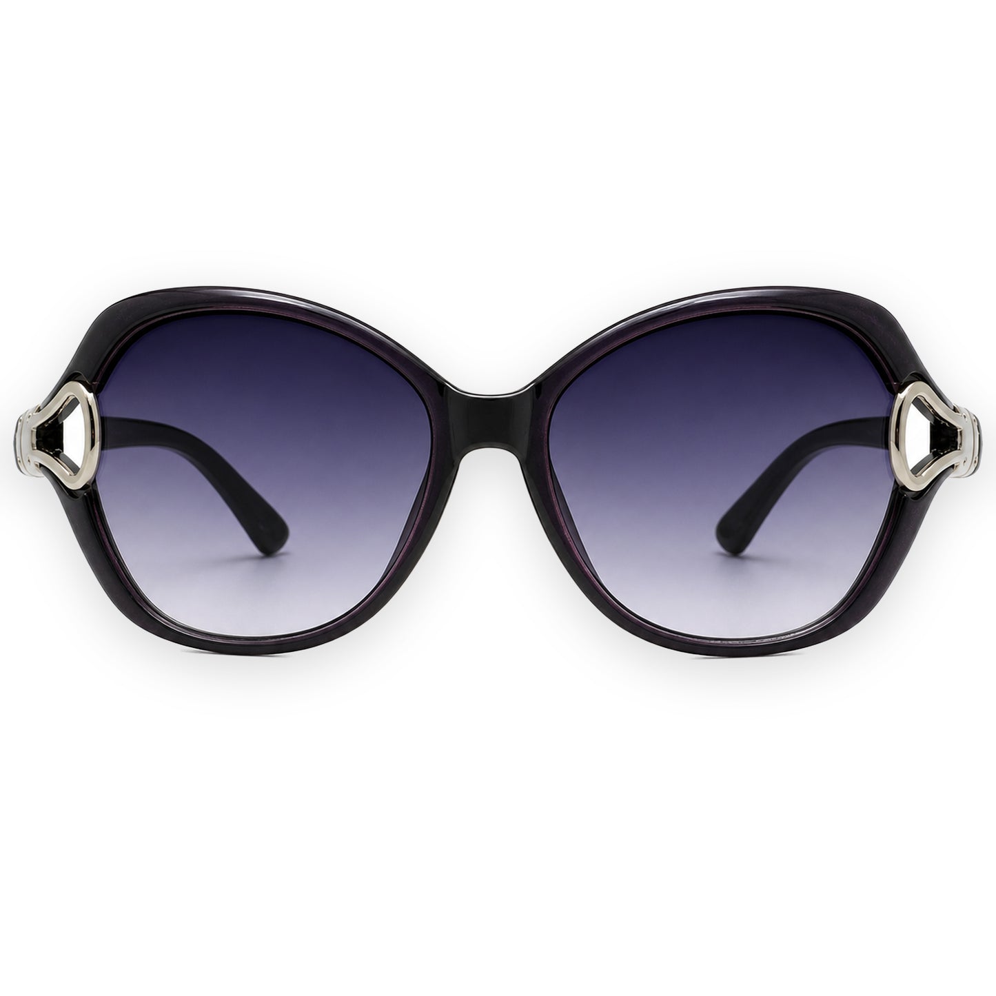 MCS Loop Butterfly — Deep Plum Silver — front view