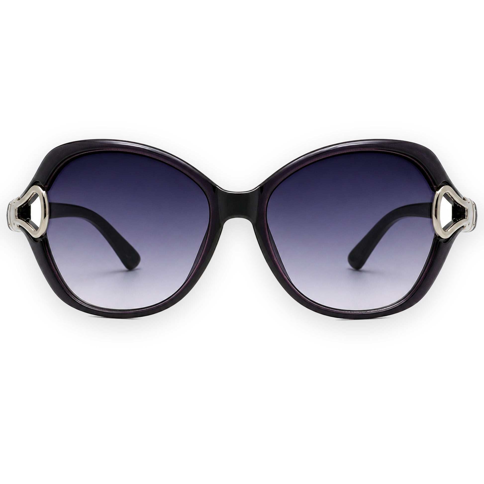 MCS Loop Butterfly — Deep Plum Silver — front view