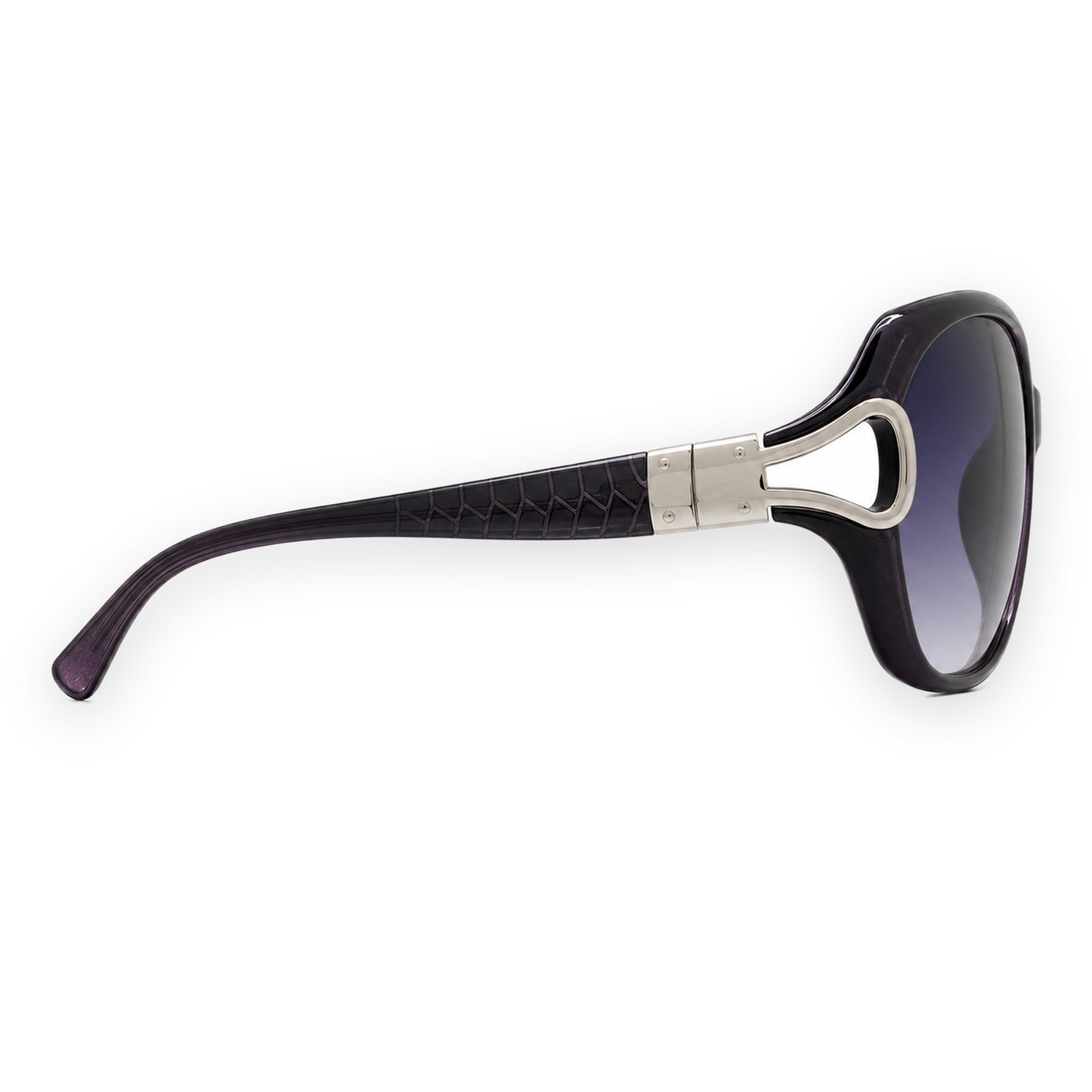 MCS Loop Butterfly — Deep Plum Silver — right profile