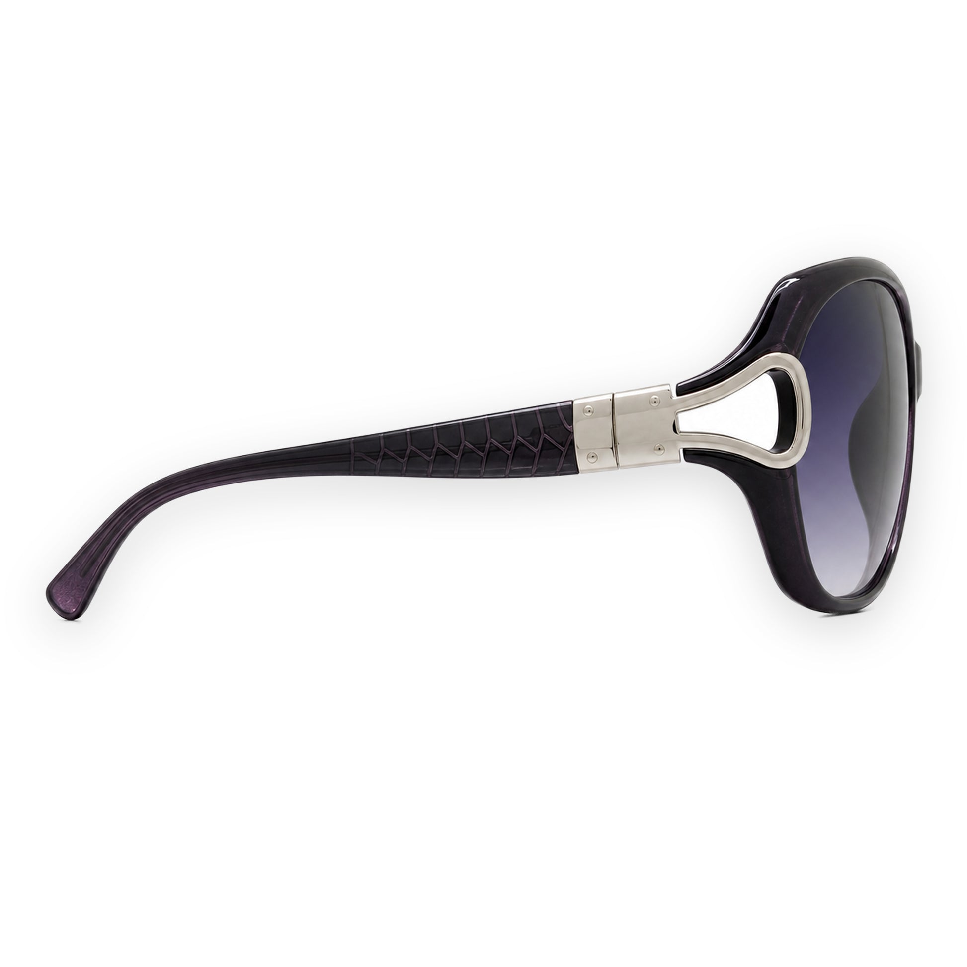 MCS Loop Butterfly — Deep Plum Silver — right profile