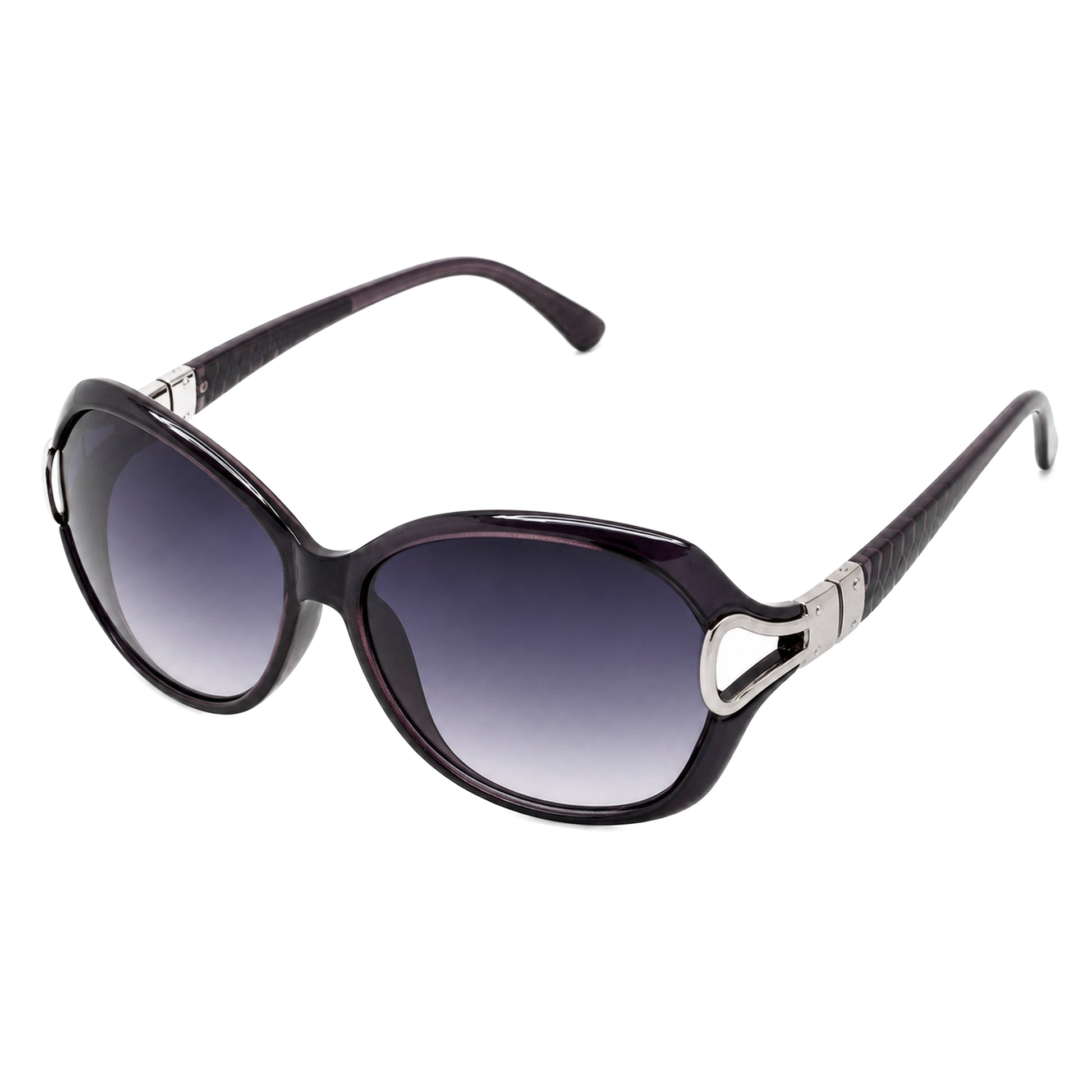 MCS Loop Butterfly — Deep Plum Silver — top view